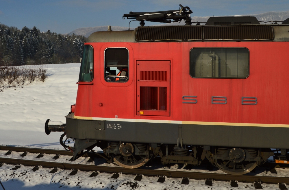 Durch die Schnee Landschaft