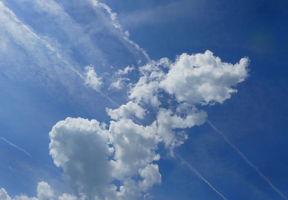 Durch die Wolken fliegen