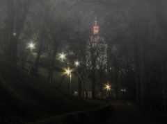 Durch Nebel und Dunkelheit auf den Schloßberg