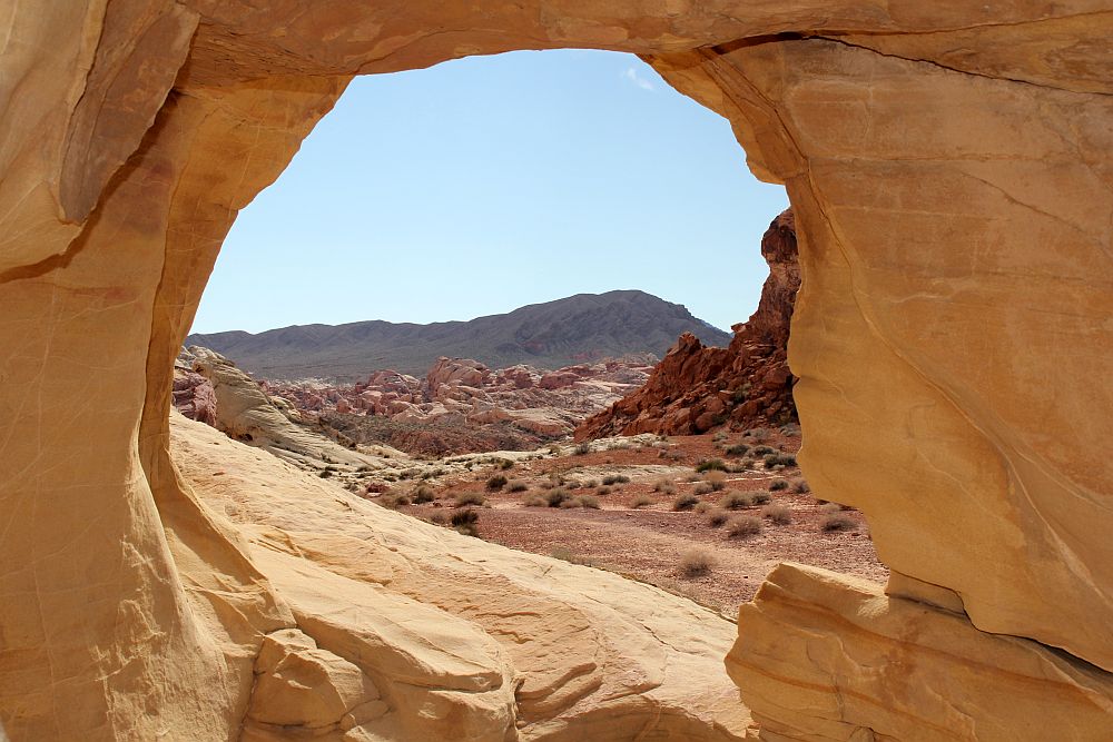 "Durchblick" am White Domes Trail / Valley of Fire S.P.