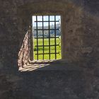 Durchblick an der Mauer von Schloss Aschach 