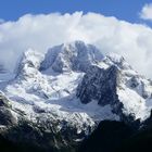 Durchblick auf das Dachsteinmassiv