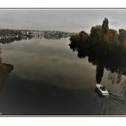 Durchblick auf dem Schiersteiner Bootshafen