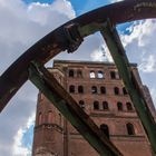 Durchblick auf den Malakowturm auf Zeche Ewald