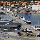 Durchblick auf den südlichsten Teil des Hafens von Skagen