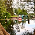 Durchblick auf die ehemalige Schleuse Strohbrück zum…