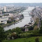 Durchblick auf die Seine bei Rouen