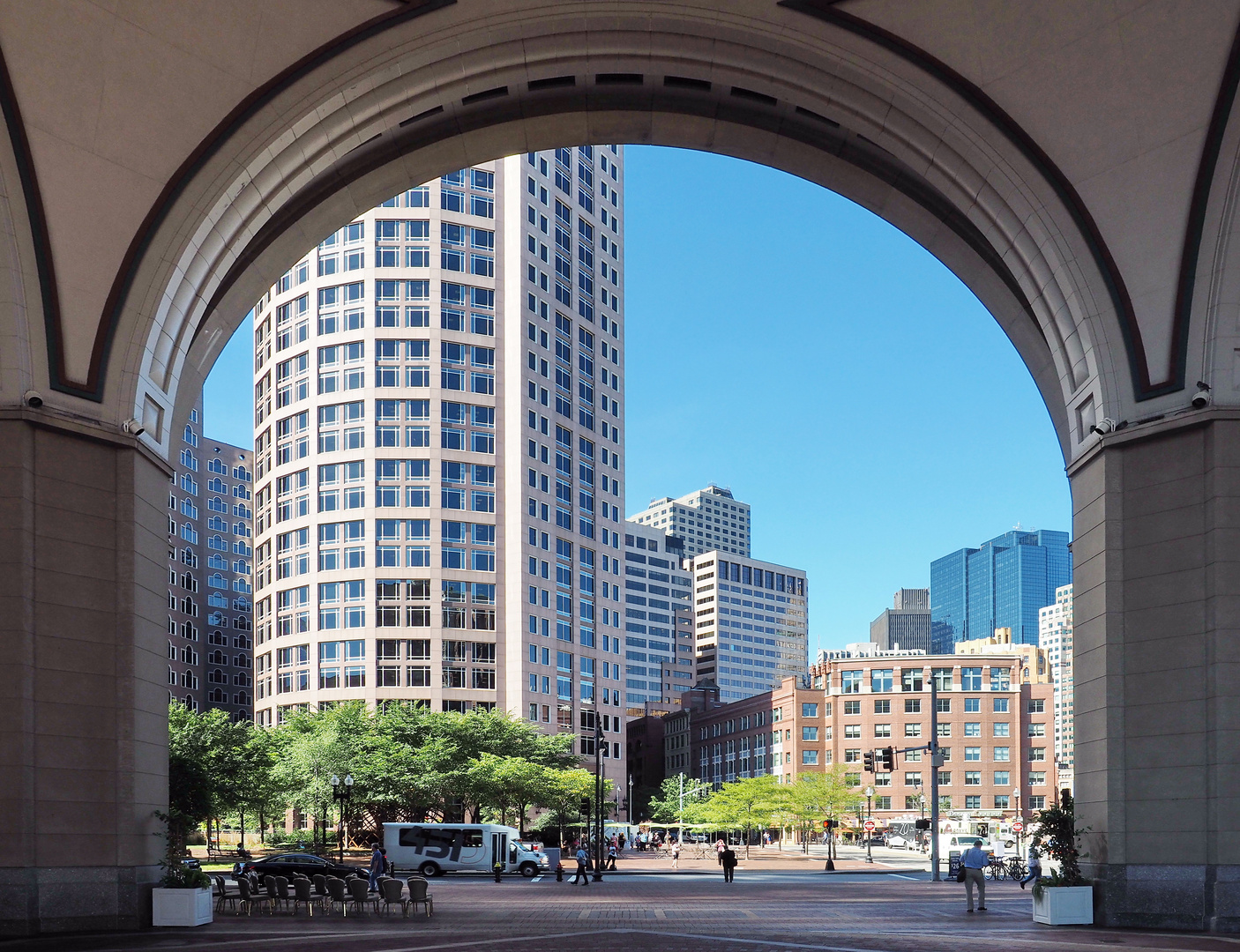 Durchblick auf Downtown Boston