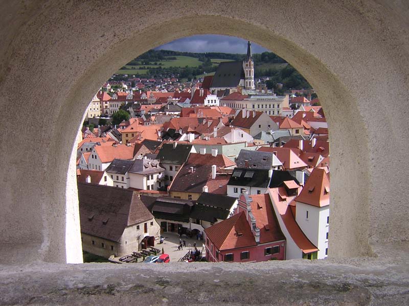 Durchblick auf Krumau...