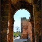 ... Durchblick beim Castillo de Niebla in Andalusien ...