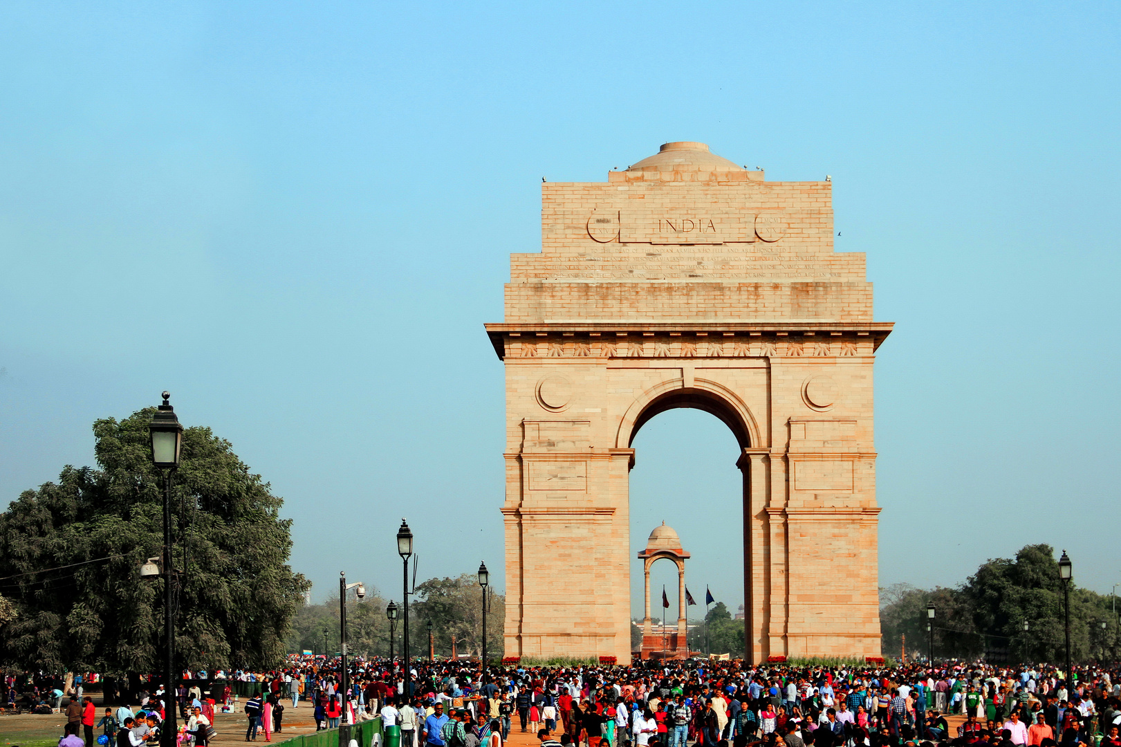 Durchblick durch das India Gate in Delhi