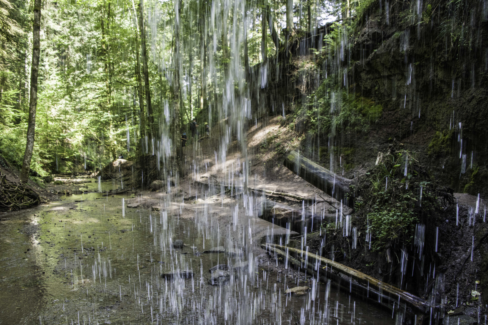 Durchblick durch den Wasserfall