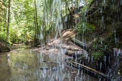 Durchblick durch den Wasserfall