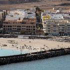 Durchblick durch die kurzen Straßen von Puerto Del Rosario auf Fuerteventura