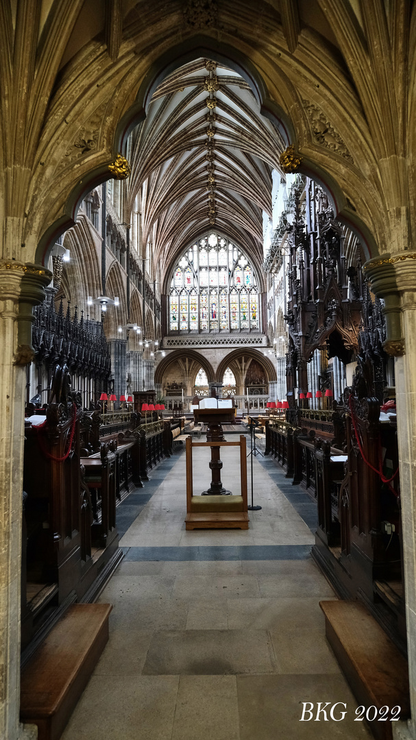 "Durchblick" in der Cathedrale Exeter 