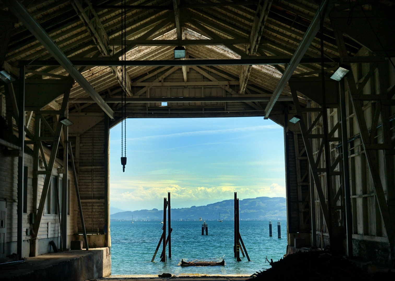 Durchblick von der alten Werft Kressbronn