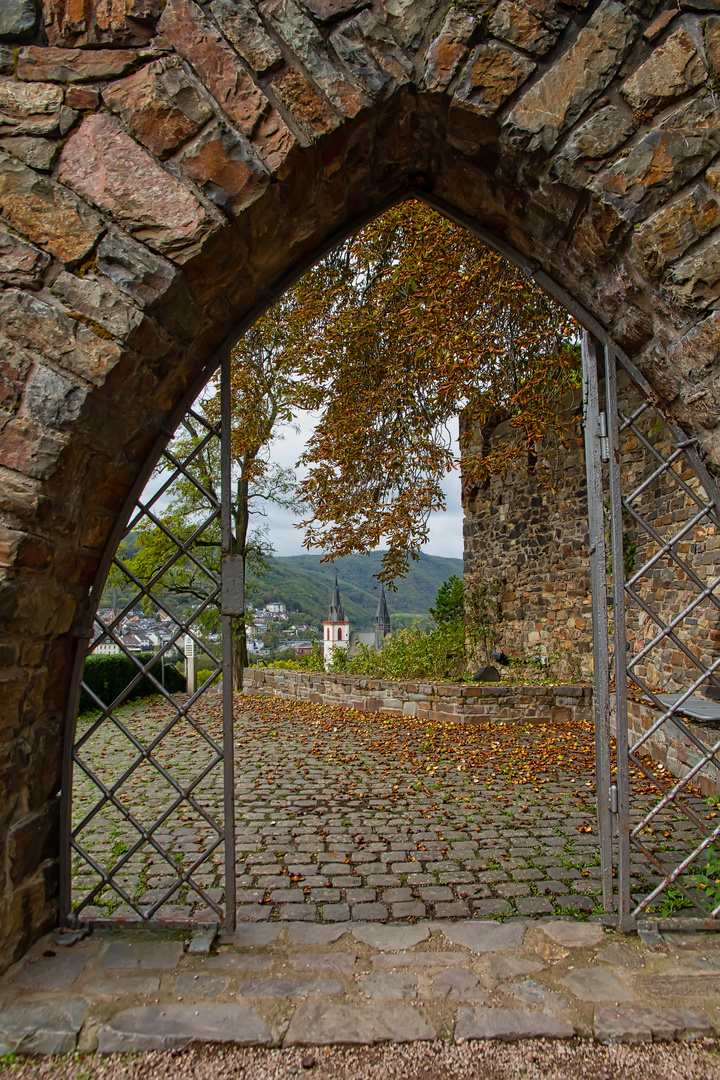 Durchblick von der Burg Klopp