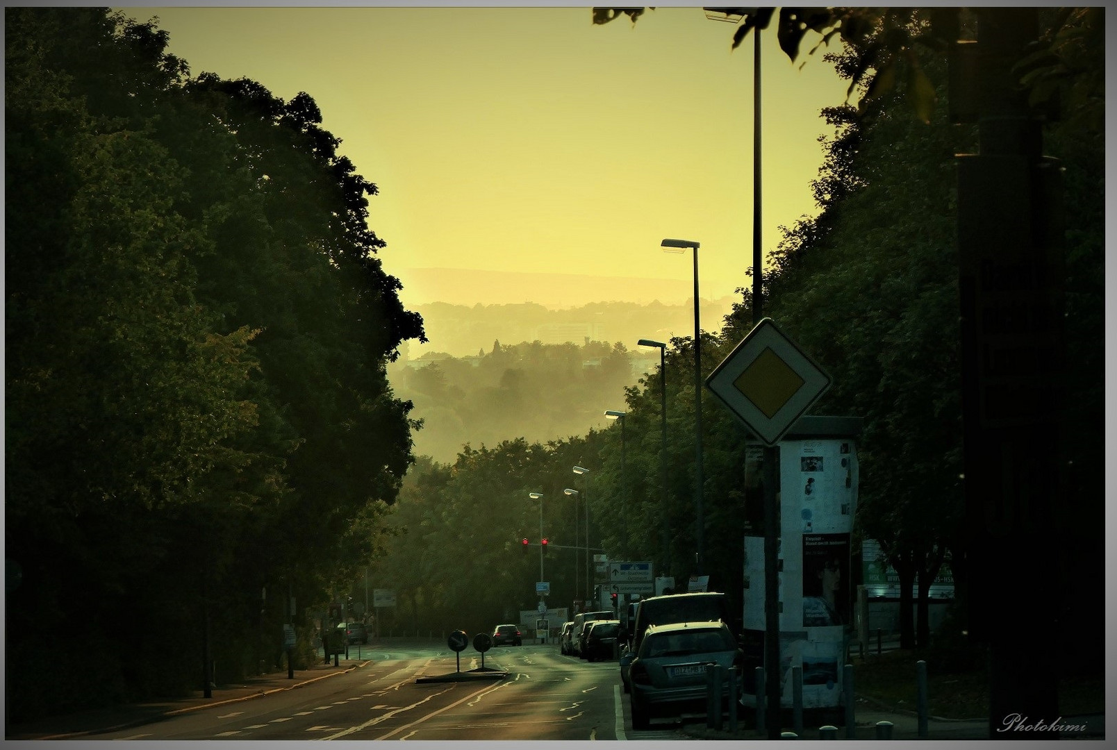 Durchblick von der Hügelstraße