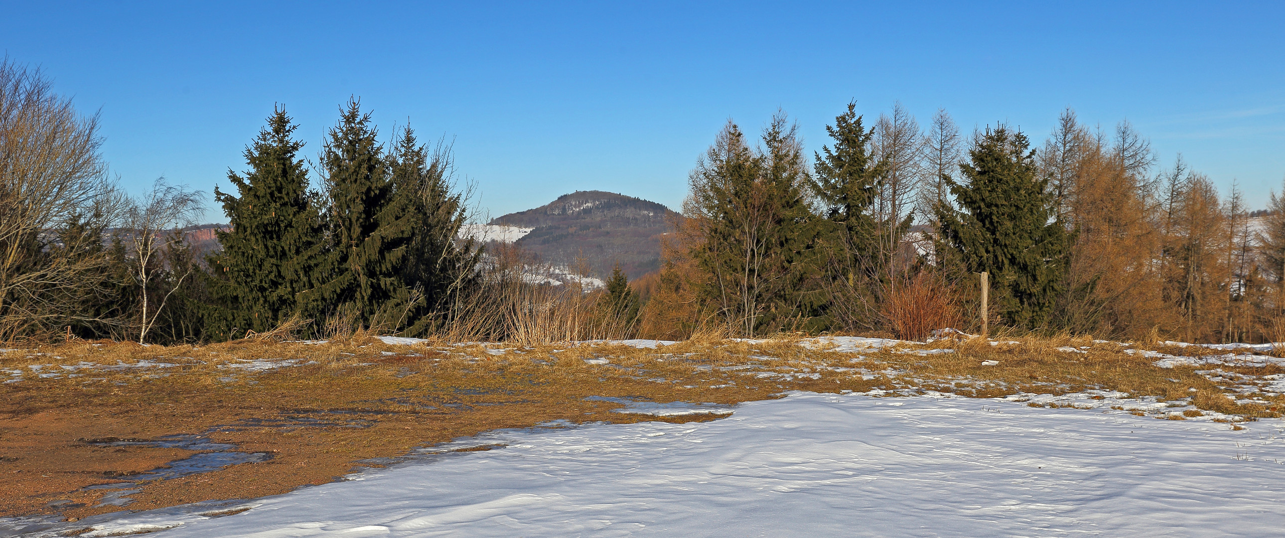 Durchblick zum 823m hohen Geising Berg von der "Schauhöhe" aus... 