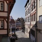 Durchblick zum Albrecht Dürer Haus in Nürnberg