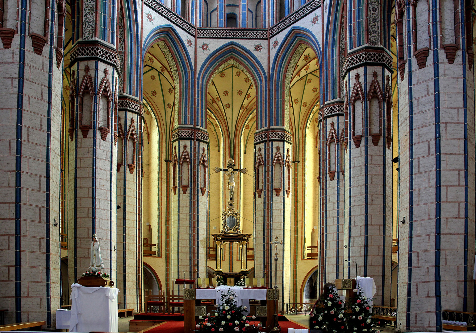 Durchblick zum Chorumgang Marienkirche Stargard