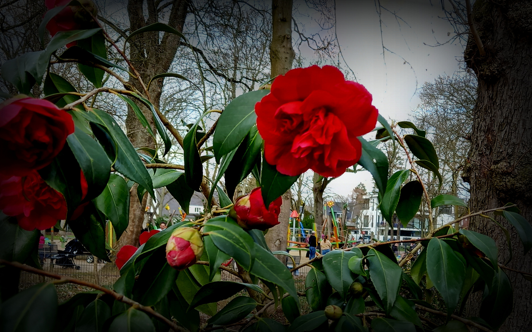 Durchblick zum Kinderspielplatz