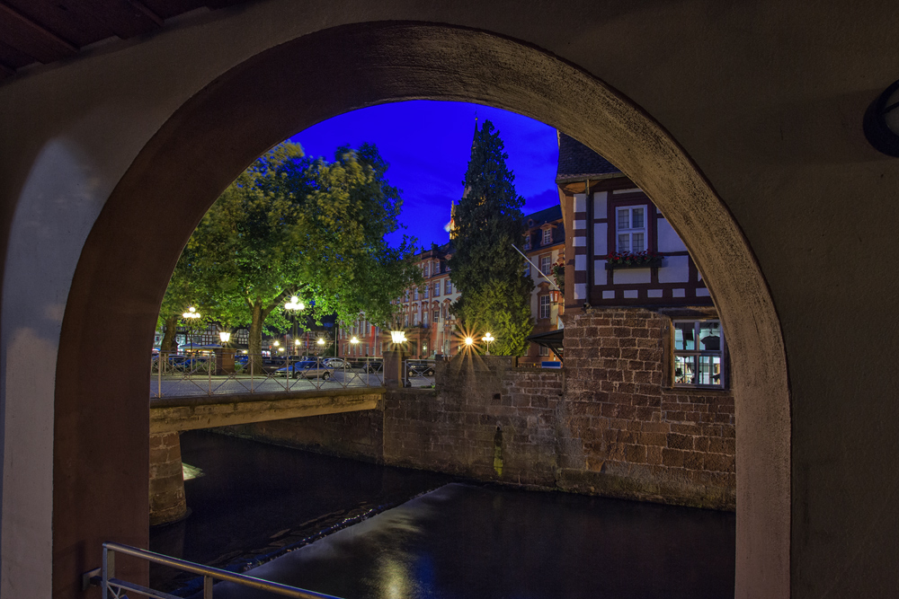 Durchblick zum Schloß Erbach