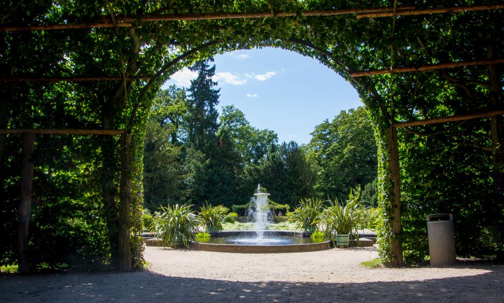 Durchblick zum Zierbrunnen