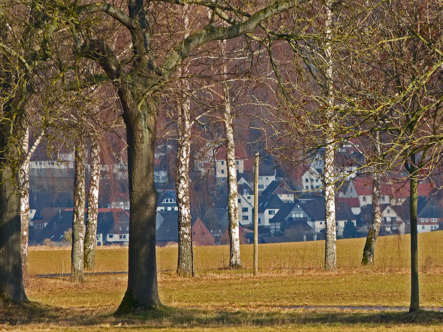 Durchblick zur alten Stadt Brevörde - Nachbargemeinde Polle (Weser)