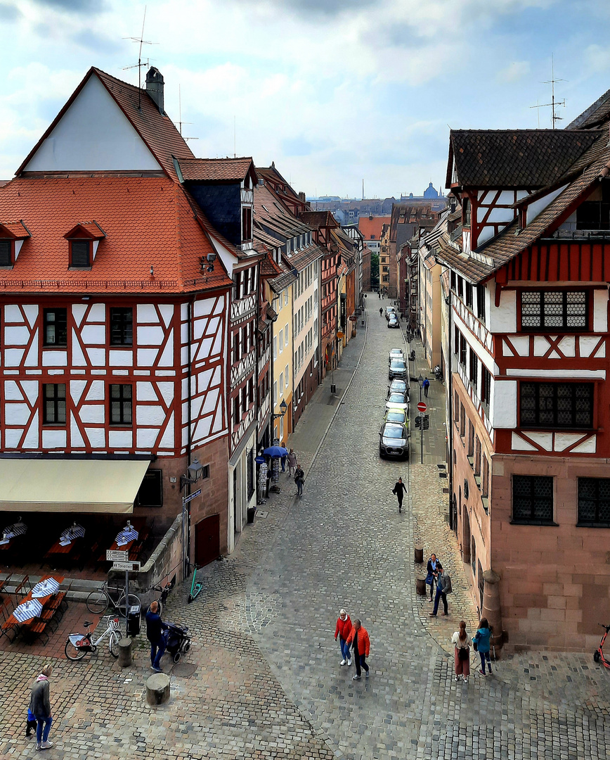 Durchblick zur Altstadt Nürnbergs