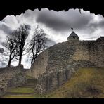 Durchblick zur Burg Lichtenberg