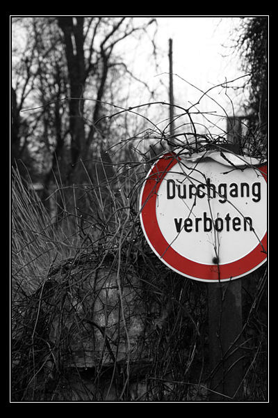 Durchgang verboten