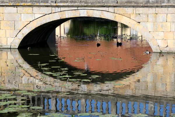 Durchgeblickt am Schloss Burgsteinfurt/Brücke Torhaus