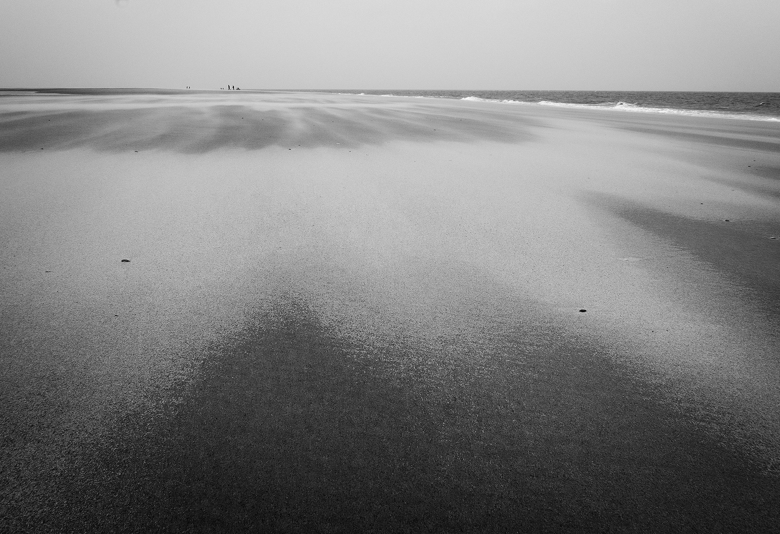 Durchpusten lassen am Strand