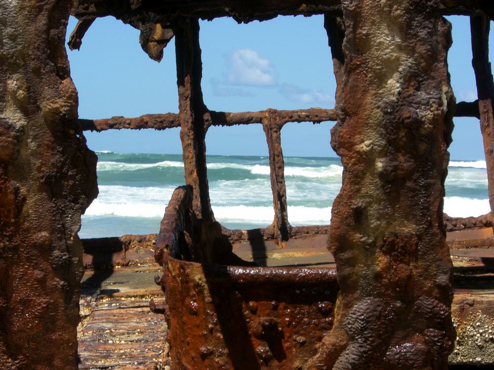 Durchs Maheno Schiffswrack