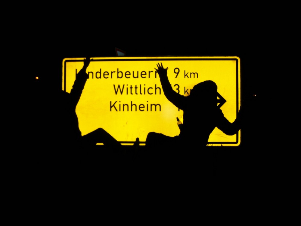 Durch's Schild gerannt