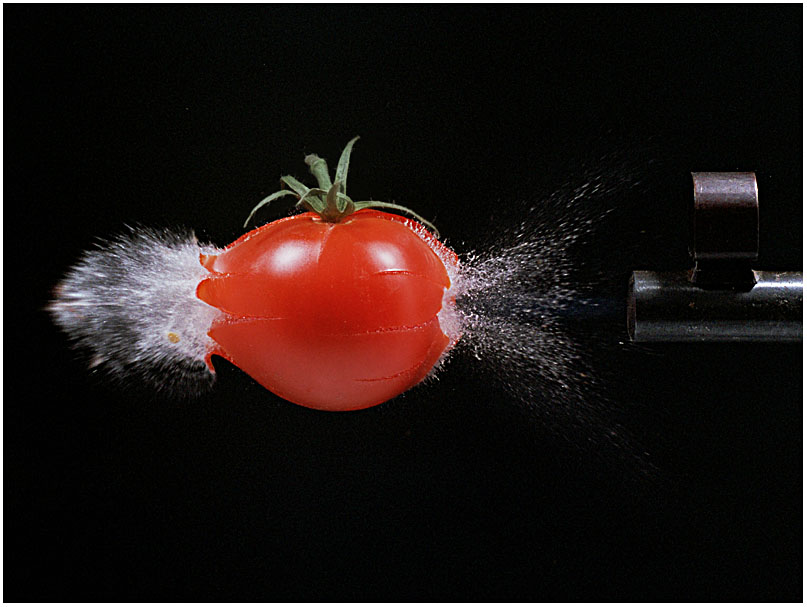 durchschossene Tomate