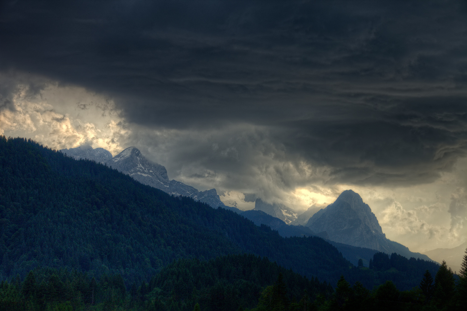 Durchzug eines Regengebietes