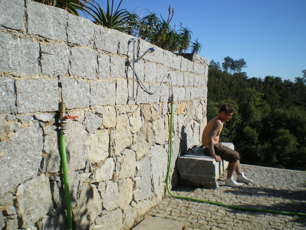 Dusche und Solarium in Einem