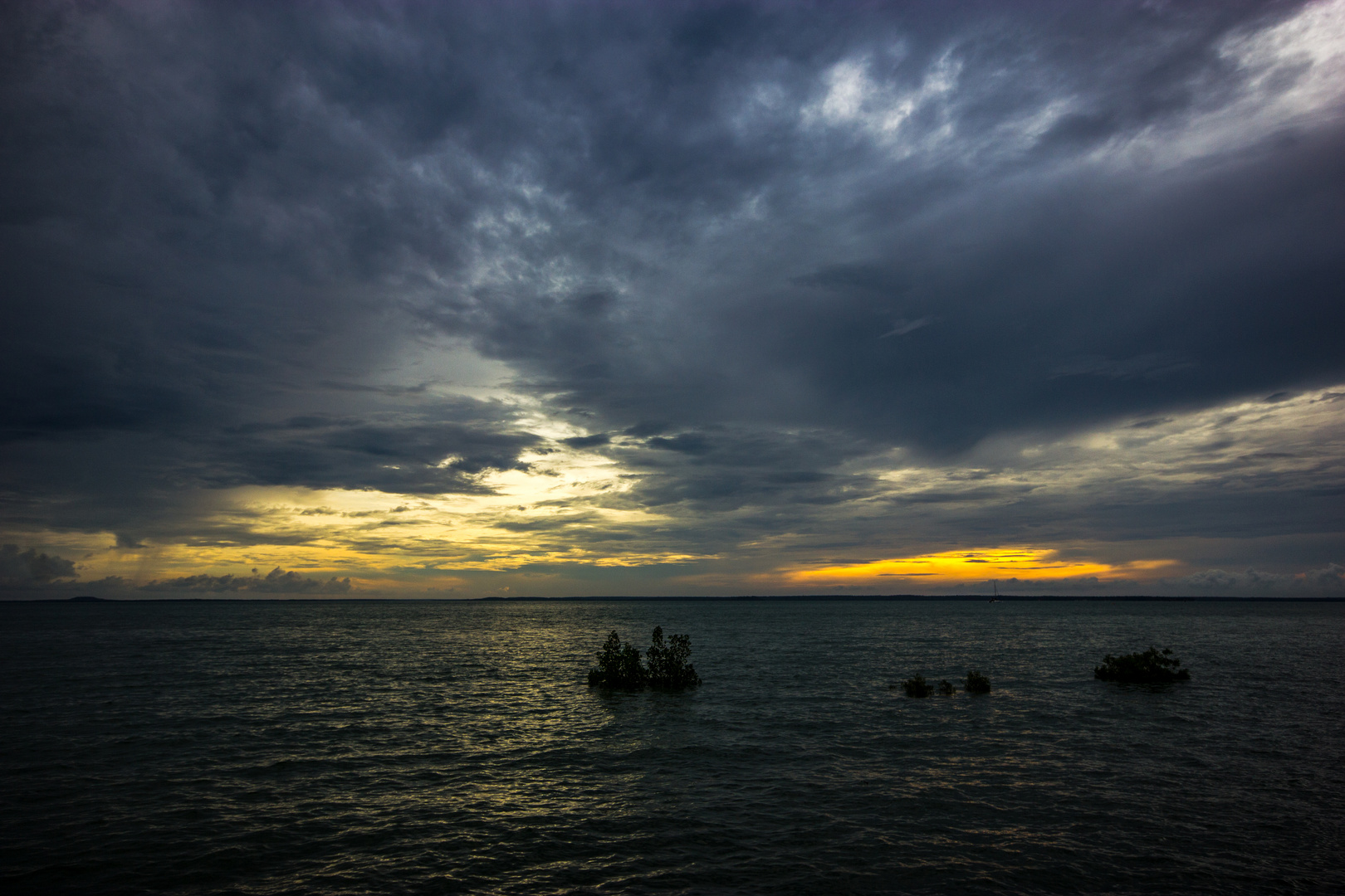 Dusk at floodet Lameroo Beach