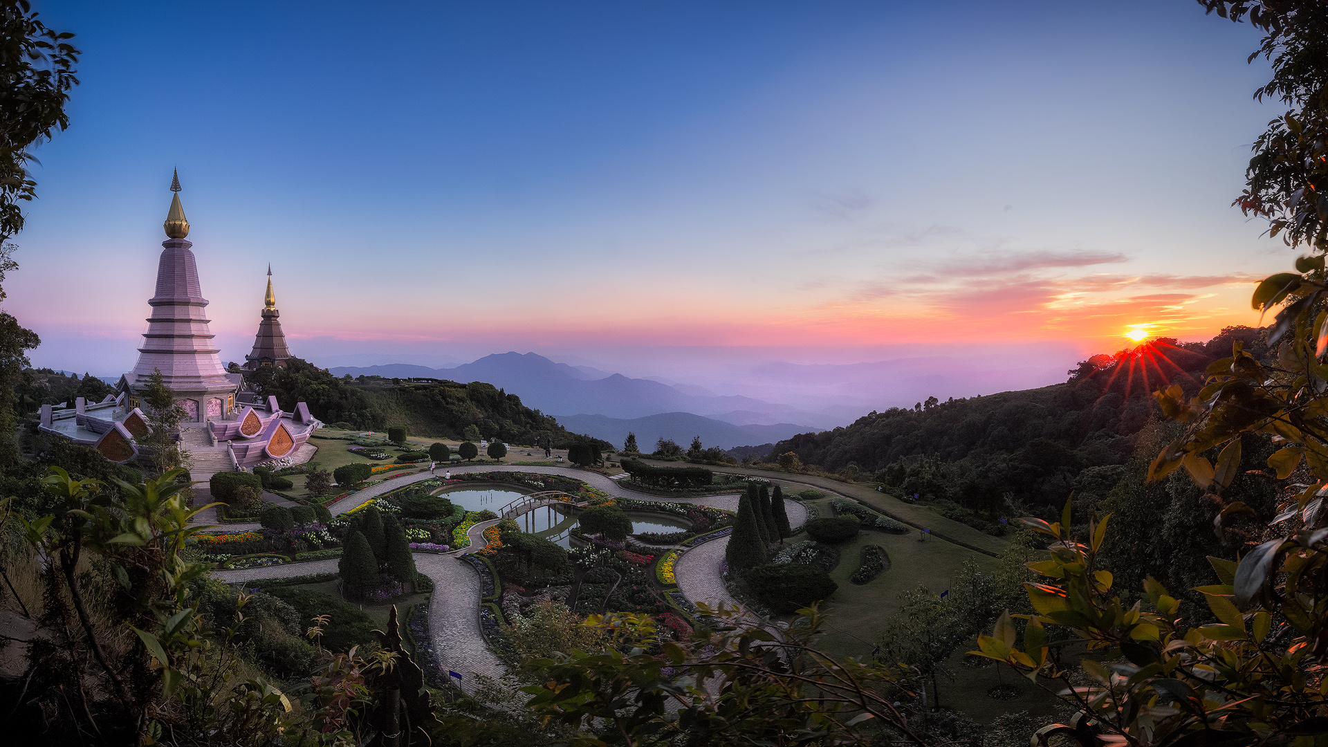 Dusk on the top of Thailand