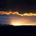 dusk over lake manasarowar in tibet...