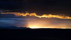 dusk over lake manasarowar in tibet...