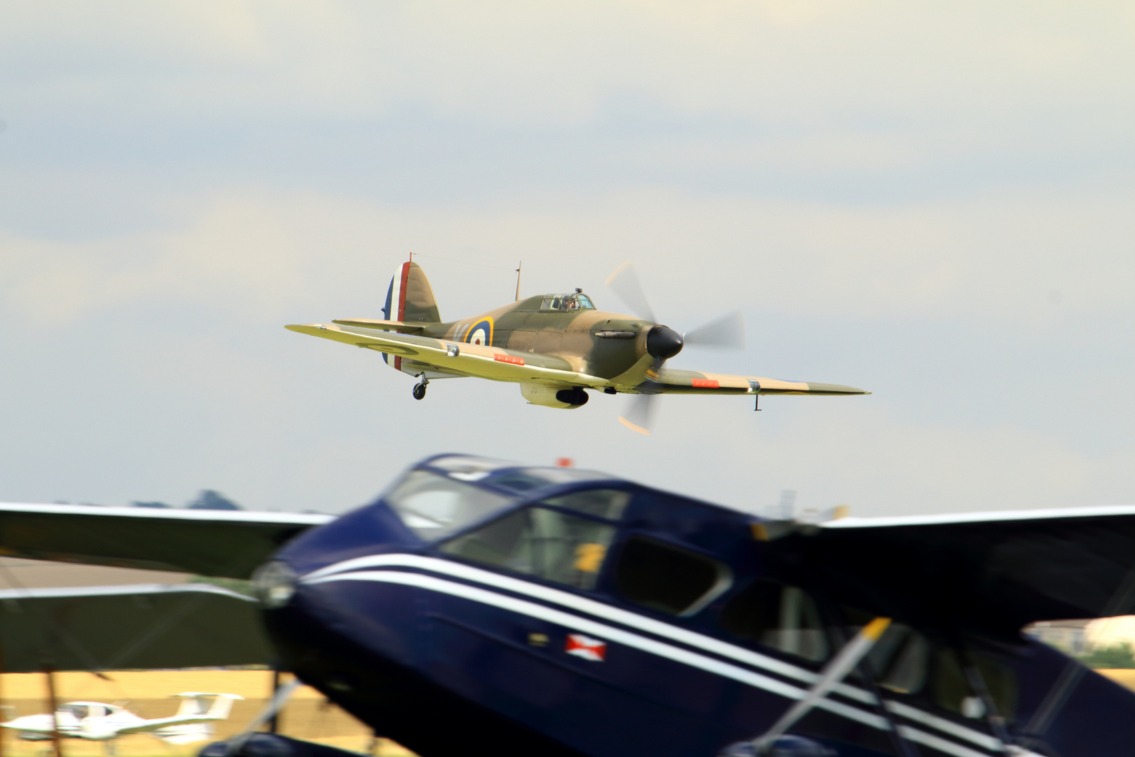 Duxford 07_2014: Hawker Hurricane flyby