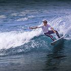 dynamischer Surfer in Biarritz (Ursprung des Surfsports)