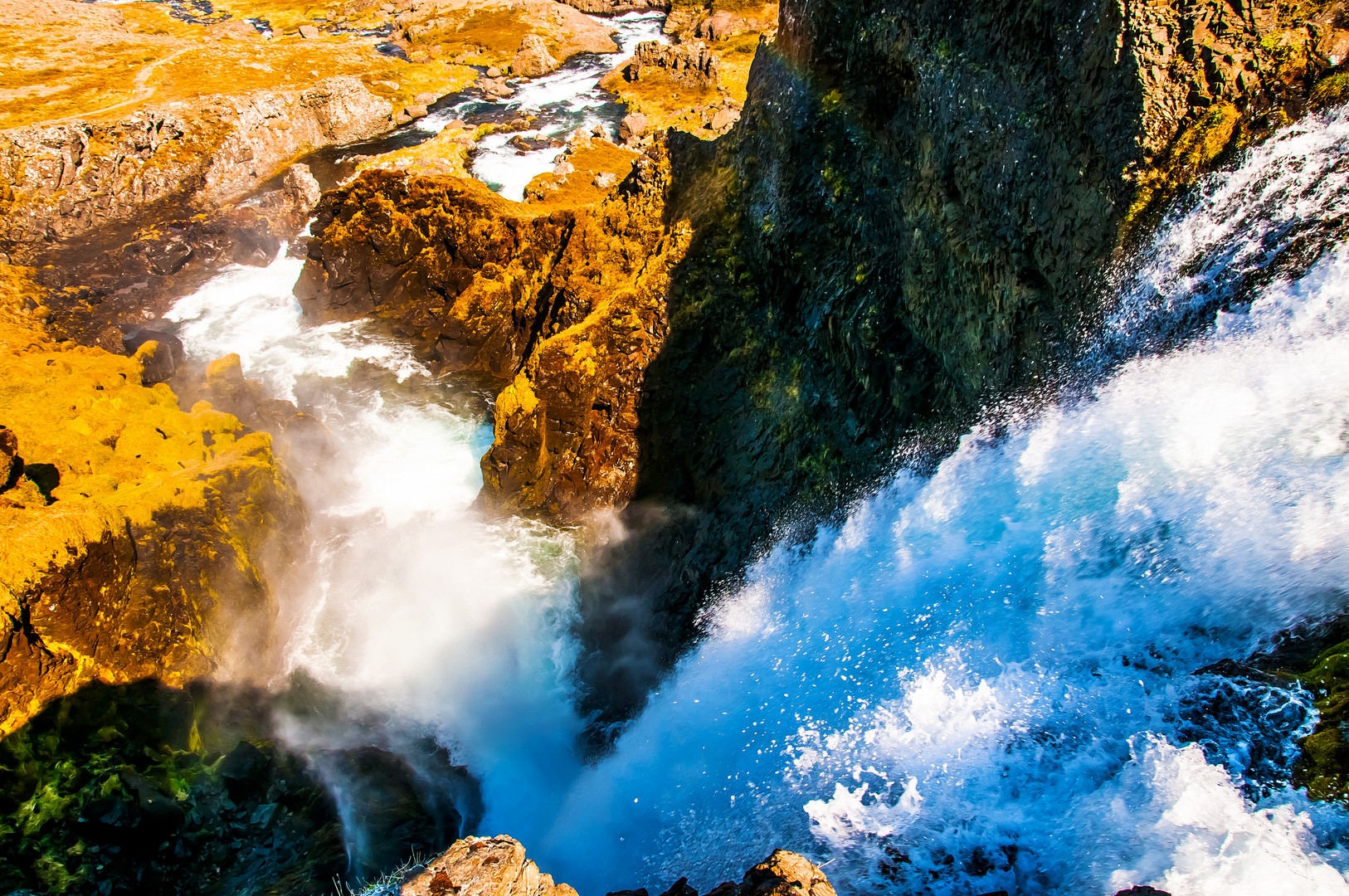 Dynjandi Wasserfall von oben