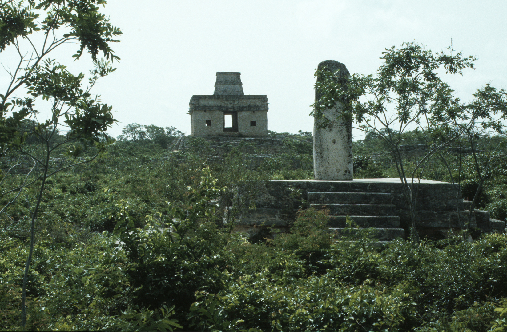  Dzibilchaltun, Blick auf den Tempel der 7 Puppen