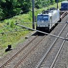 E 186 289-5 mit einen gem. Güterzug am Haken in Ri. Dessau unterwegs