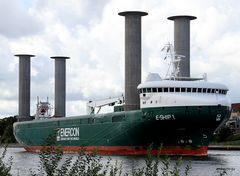 E - Ship 1 am 26.8.2018 im NOK bei Rendsburg