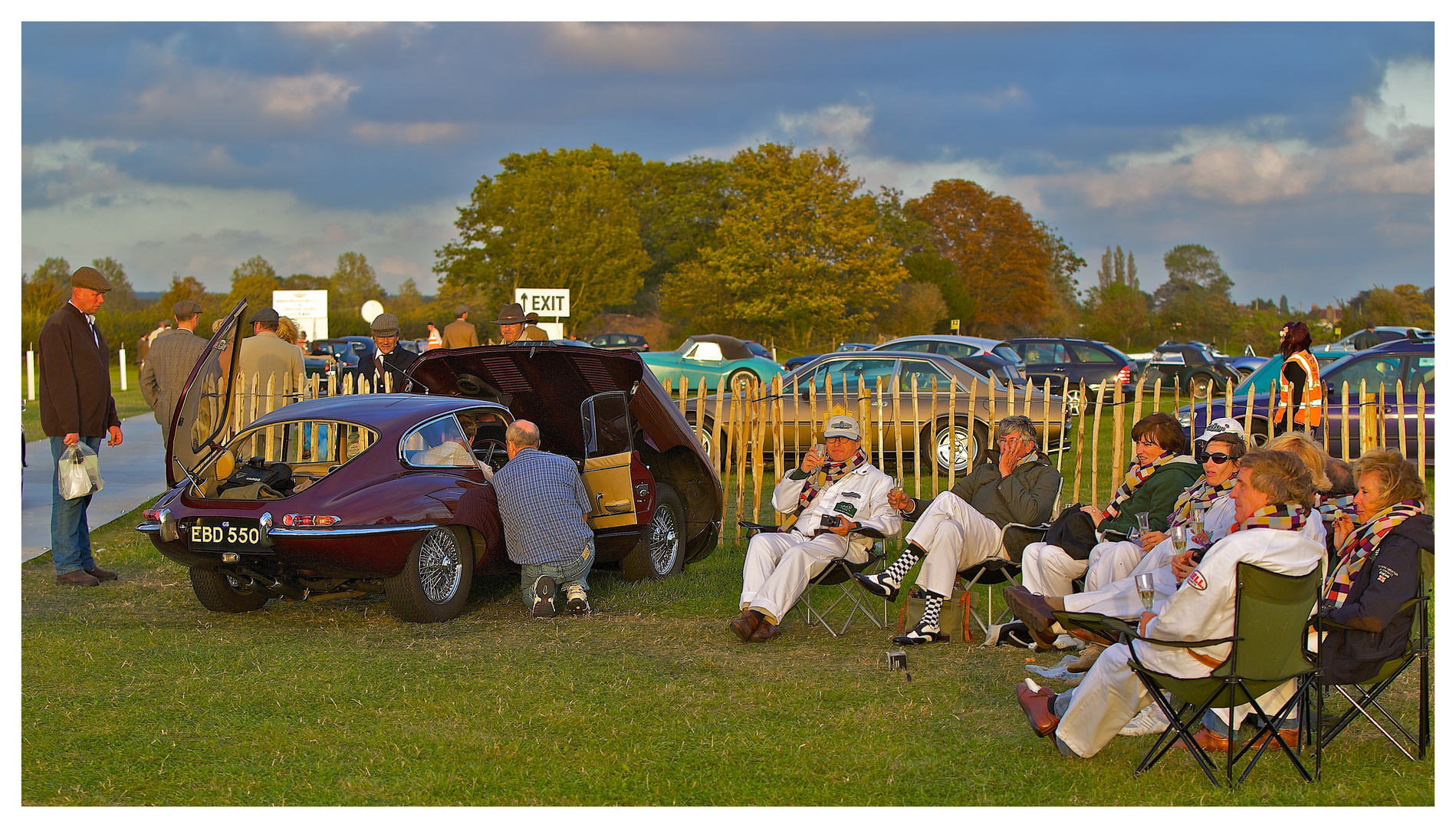 E-Type and champagne......